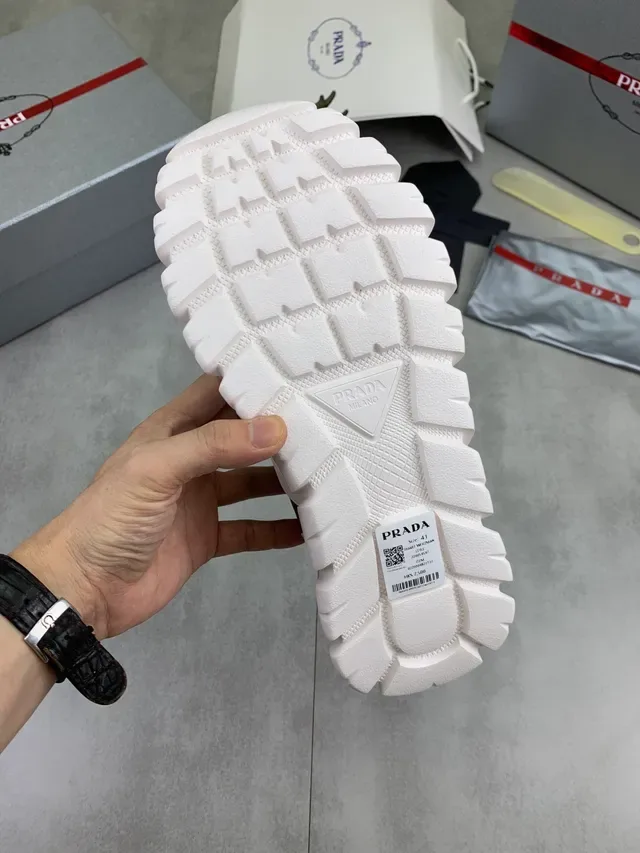 Prada Cloudbust White and Gray Lifestyle Sneakers 2