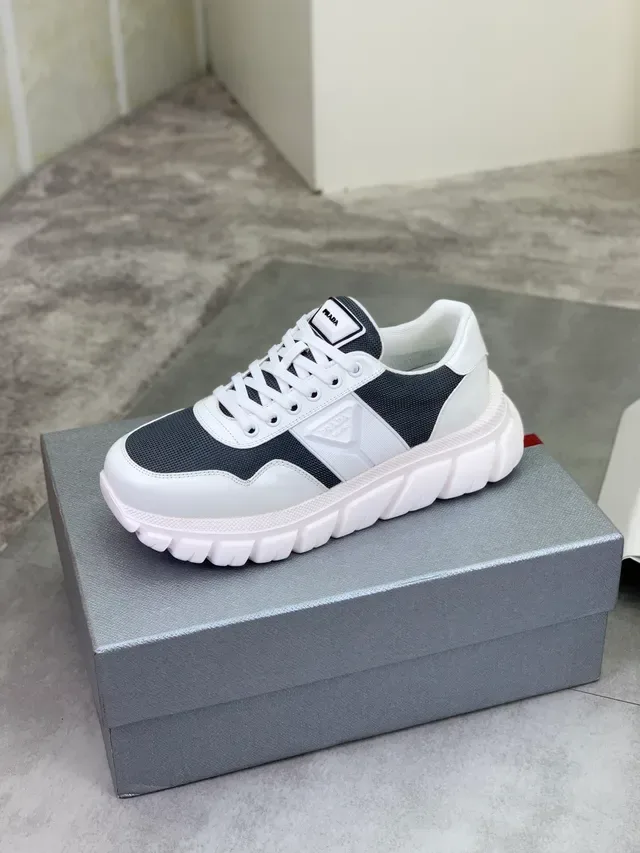 Prada Cloudbust White and Gray Lifestyle Sneakers 4