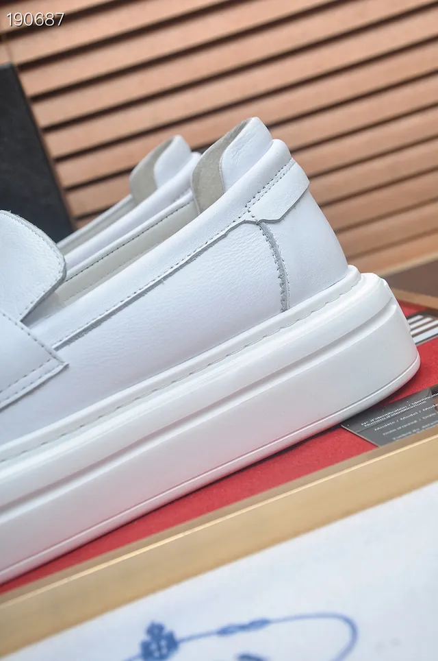 Prada Cloudbust White Leather H-Buckle Platform Loafers 3