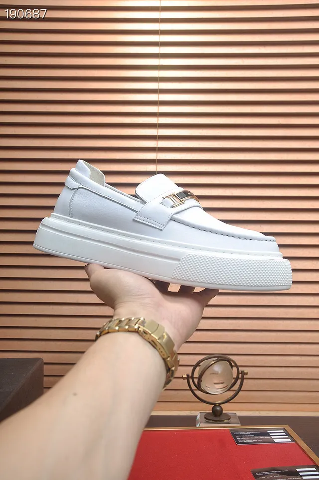 Prada Cloudbust White Leather H-Buckle Platform Loafers 6