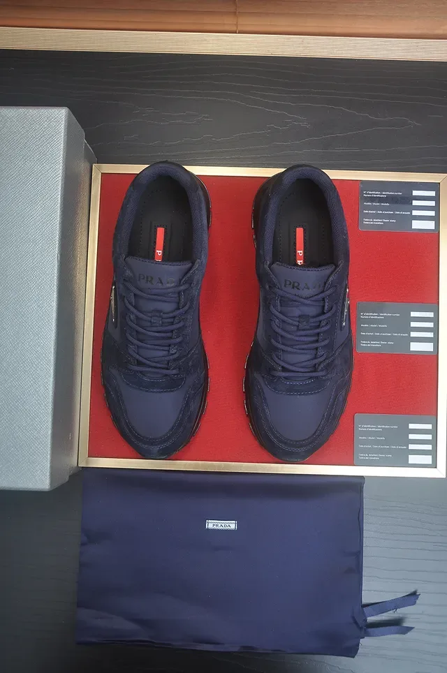 Prada Navy Suede and Black Sole Lifestyle Sneaker 2