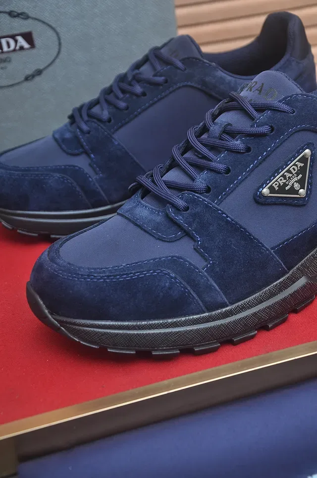 Prada Navy Suede and Black Sole Lifestyle Sneaker 3
