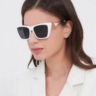 Prada Square Frame White Sunglasses