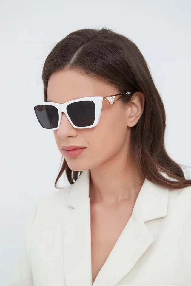 Prada Square Frame White Sunglasses 3