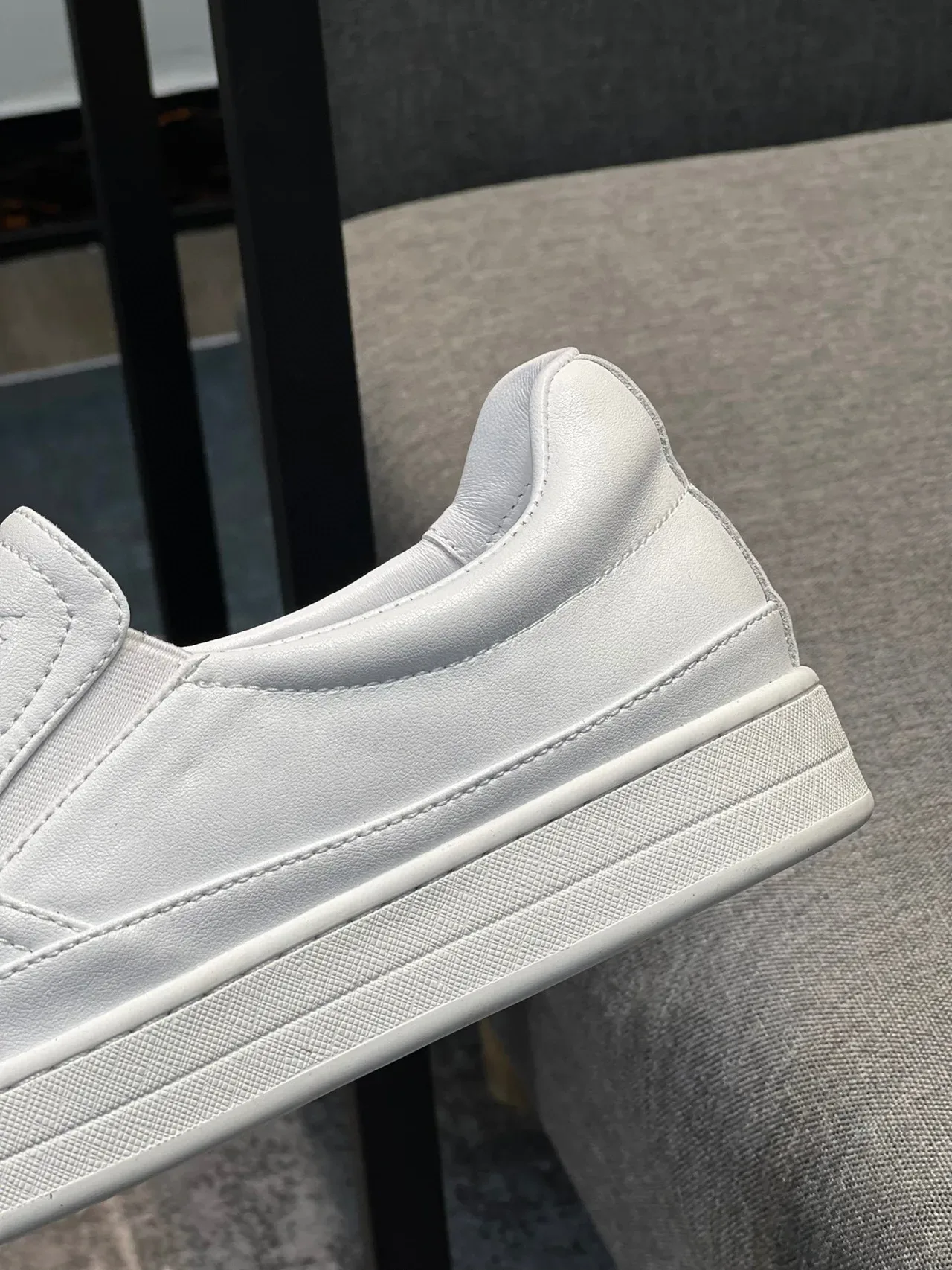 Prada White Slip-On Minimalist Casual Shoes 7