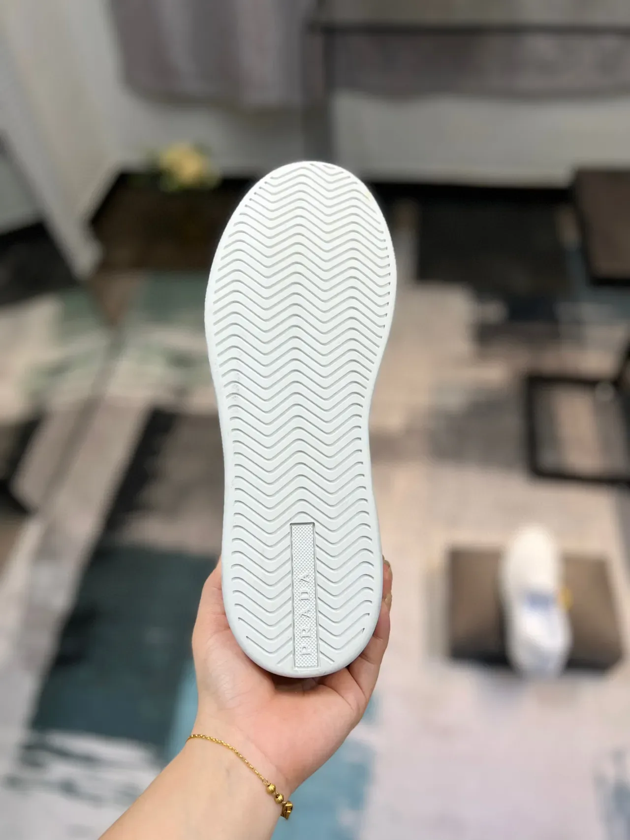 Prada White Slip-On Minimalist Casual Shoes 8