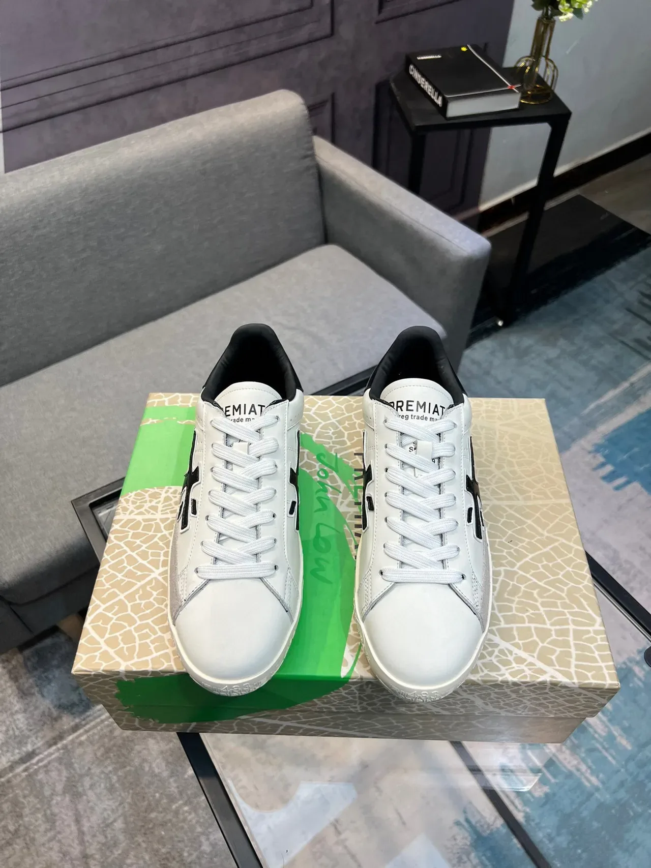 Premiata Riviera White Black Gray Lifestyle Sneakers 2