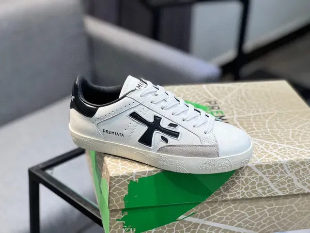 Premiata Riviera White Black Gray Lifestyle Sneakers 9