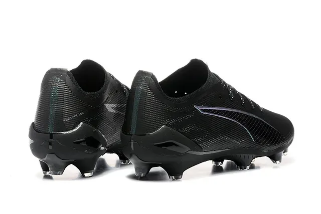 Puma Future Z Black Green Low-Cut Knit Upper Molded Studs Firm-Ground Soccer Shoes 2