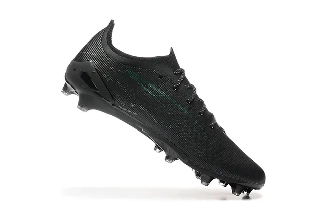 Puma Future Z Black Green Low-Cut Knit Upper Molded Studs Firm-Ground Soccer Shoes 4