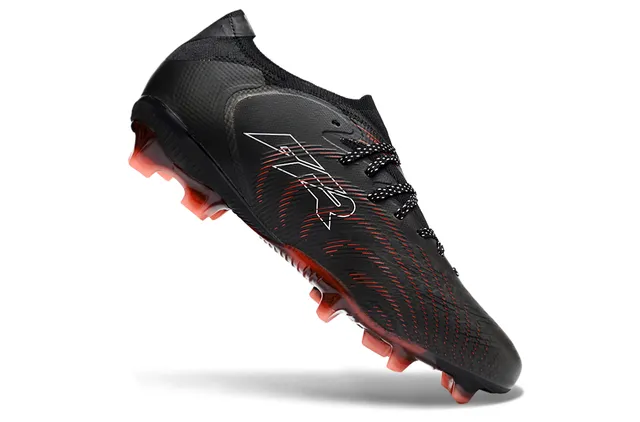 Puma Future Z أسود أحمر منخفض القطعة الخياطة العلوية الرسوم الديناميكية للخطوط أرض صلبة أحذية كرة القدم 2