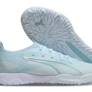 Puma Future Z Blue Purple Engineered Knit Upper Asymmetrical Lacing Sneakers