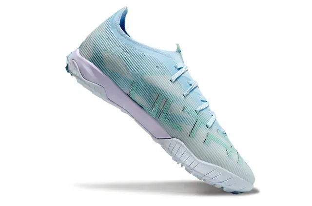 Puma Future Z Tênis azul roxo upper tricô engenheirado assimétrico cadarço tênis 2
