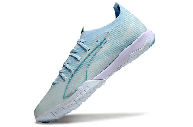 Puma Future Z Tênis azul roxo upper tricô engenheirado assimétrico cadarço tênis 3