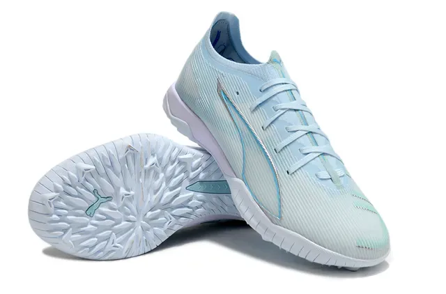 Puma Future Z Tênis azul roxo upper tricô engenheirado assimétrico cadarço tênis 4