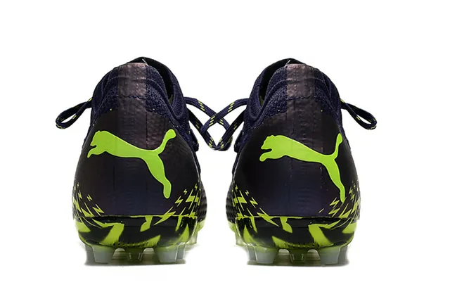 Puma Future Z Navy Green Chaussures de football avec upper en maille de chaussette pour terrain ferme 4