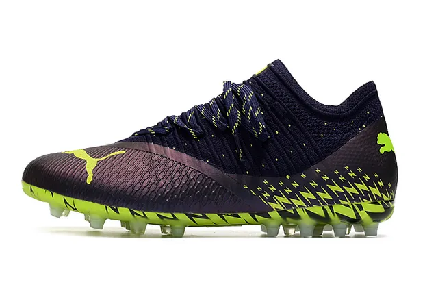 Puma Future Z Navy Green Chaussures de football avec upper en maille de chaussette pour terrain ferme 8