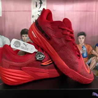 Puma Nitro Pro Red Black Orange Basketball Shoes