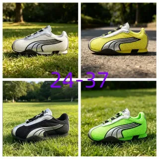 Puma Speedcat सफेद चांदी काला बच्चों जीवन शैली स्निकर्स