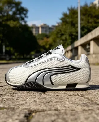 Puma Speedcat Blanc Argent Noir Enfants Style de vie Sneakers 7
