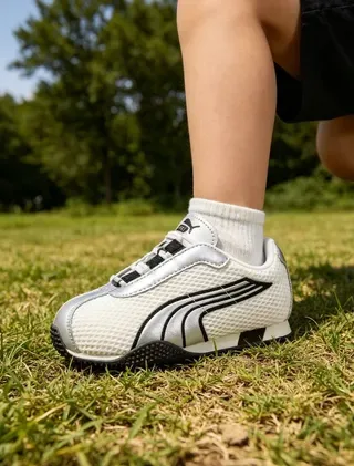 Puma Speedcat Blanc Argent Noir Enfants Style de vie Sneakers 9
