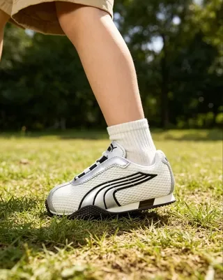 Puma Speedcat Blanc Argent Noir Enfants Style de vie Sneakers 10