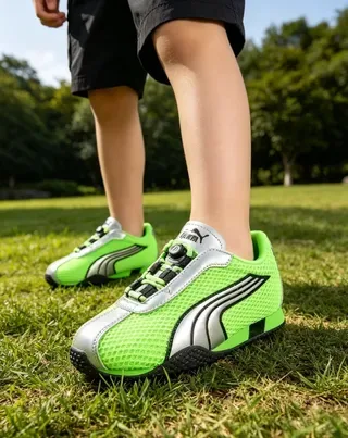 Puma Speedcat Blanc Argent Noir Enfants Style de vie Sneakers 22