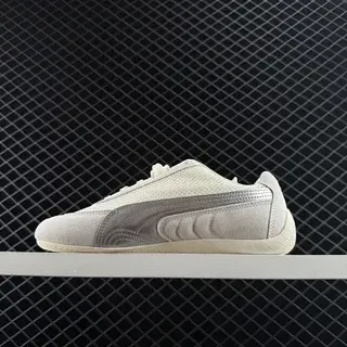 Puma Speedcet OG Off-White and Silver Retro Racing Lifestyle Sneakers