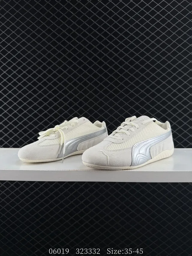 Puma Speedcet OG Off-White et Silver Chaussures de course rétro lifestyle 2