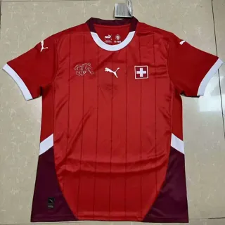 Puma Switzerland National Team Red Burgundy White Football Jersey