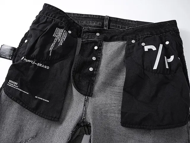Purple Brand Distressed Black Flared Mid-Rise Jeans 6