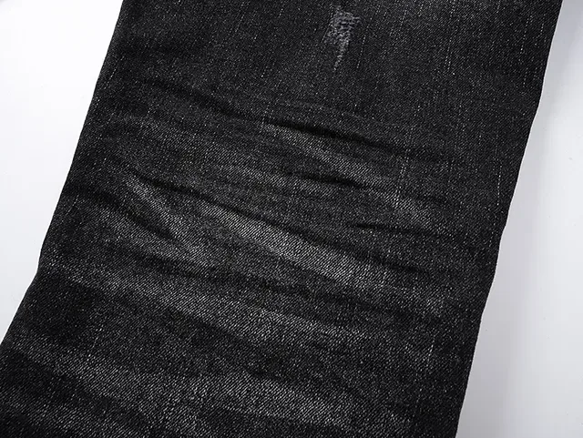 Purple Brand Distressed Black Flared Mid-Rise Jeans 7