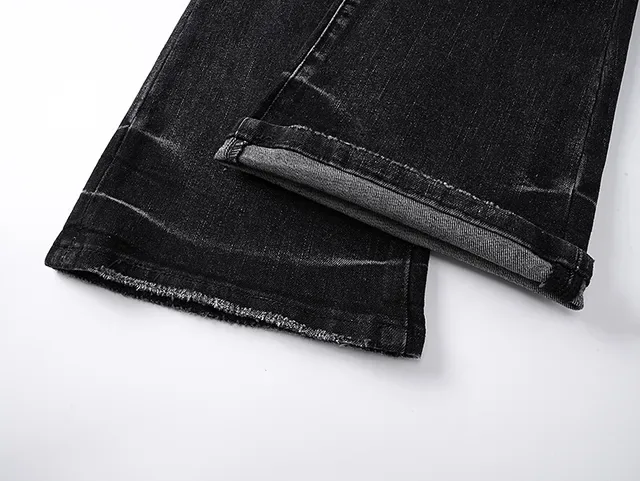 Purple Brand Distressed Black Flared Mid-Rise Jeans 9