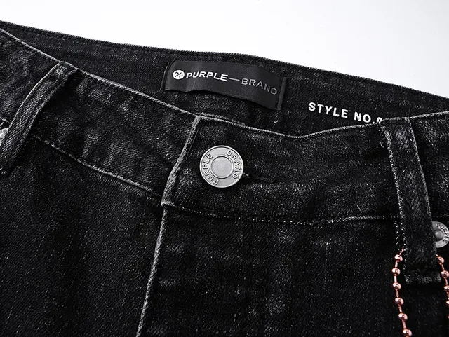 Purple Brand Distressed Black Flared Mid-Rise Jeans 14