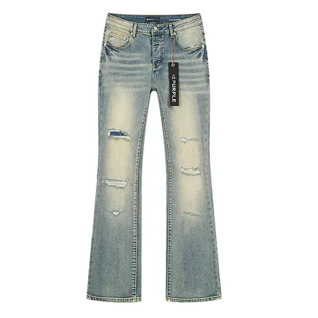 Purple Brand Distressed Light-Wash Flared Jeans 2