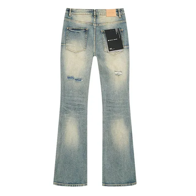 Purple Brand Distressed Light-Wash Flared Jeans 3