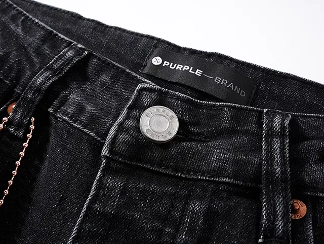 Purple Brand Distressed Paint-Splattered Black Denim Jeans 12