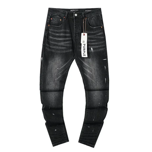 Purple Brand Distressed Washed Black Slim-Fit Jeans 2