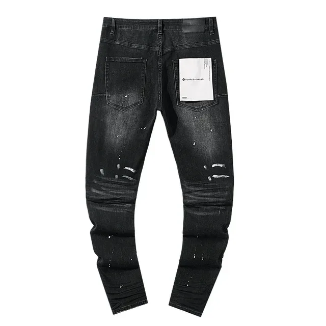Purple Brand Distressed Washed Black Slim-Fit Jeans 3