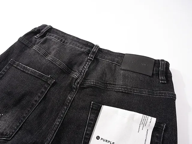 Purple Brand Distressed Washed Black Slim-Fit Jeans 5