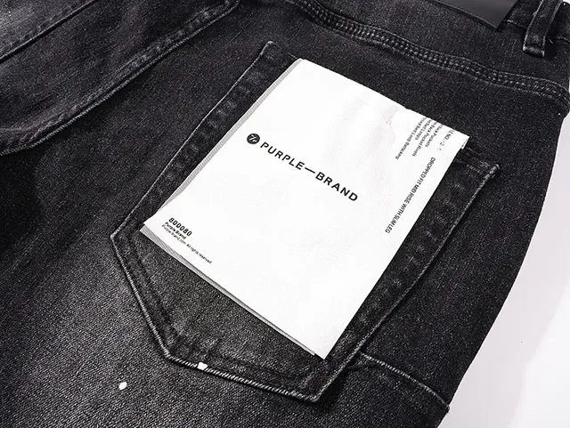 Purple Brand Distressed Washed Black Slim-Fit Jeans 8
