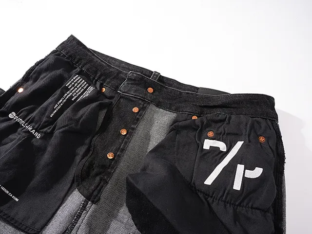 Purple Brand Distressed Washed Black Slim-Fit Jeans 10