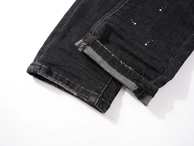 Purple Brand Distressed Washed Black Slim-Fit Jeans 11