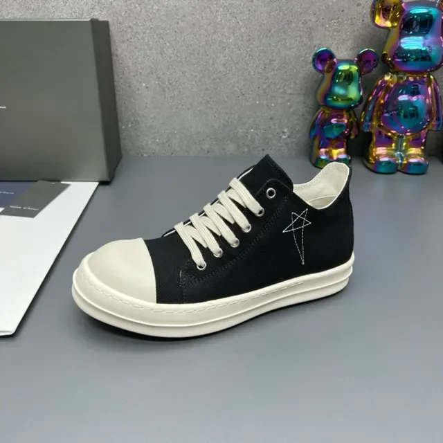 Rick Owens DRKSHDW Geobasket Black and White Lifestyle Sneakers 6