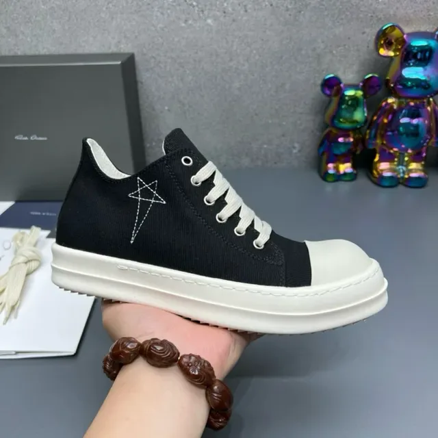 Rick Owens DRKSHDW Geobasket Black and White Lifestyle Sneakers 7