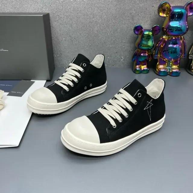 Rick Owens DRKSHDW Geobasket Black and White Lifestyle Sneakers 8