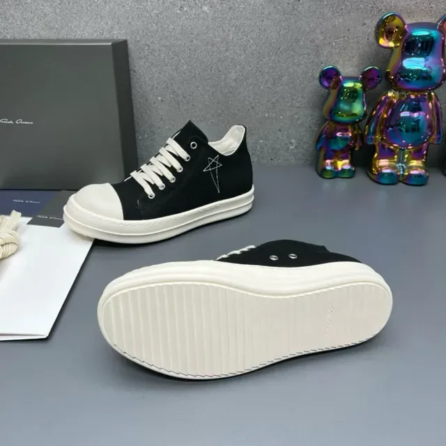 Rick Owens DRKSHDW Geobasket Black and White Lifestyle Sneakers 9