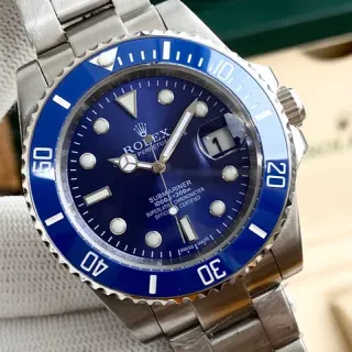 Rolex Submariner Blue Bezel Mechanical Watch