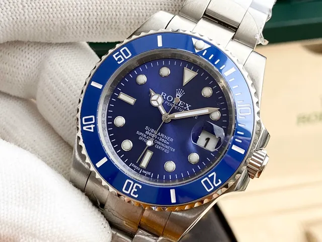 Rolex Submariner Blue Bezel Mechanical Watch 8