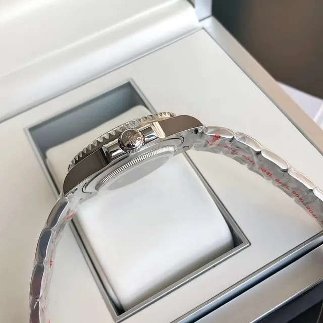 Rolex Submariner Argent Brossé Acier Inoxidable Oyster-Style Case Montre Mécanique 7